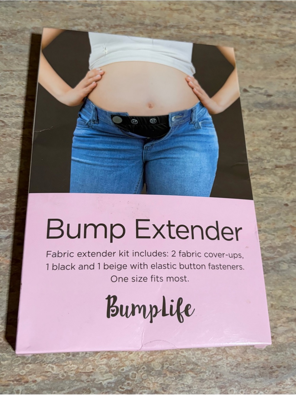 2-Bumplife Maternity Bump Extender. 1-Black. 1-Beige